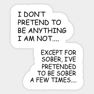 Sober B/W Sticker